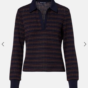 Veronica Beard kamal striped polo sweater NWT